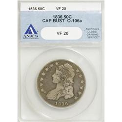 1836 50C Lettered Edge VF20 ANACS