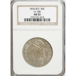 1836 50C Reeded Edge AU53 NGC No lot.[BR][BR]