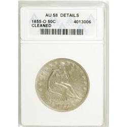 1855-O 50C Arrows AU58 ANACS