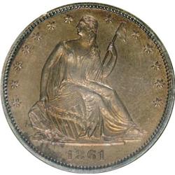 1861 50C MS61 ANACS