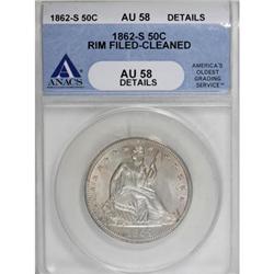 1862-S 50C AU58 ANACS