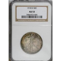 1918-S 50C AU53 NGC