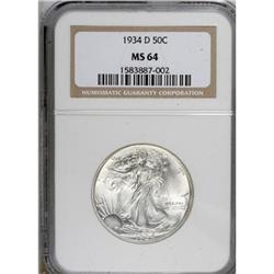 1934-D 50C MS64 NGC