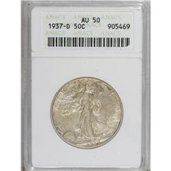 1937-D 50C AU50 ANACS