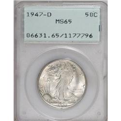 1947-D 50C MS65 PCGS