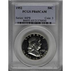 1952 50C Cameo PR65 PCGS