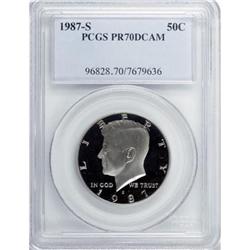 1987-S 50C Deep Cameo PR70 PCGS