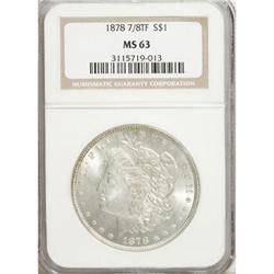 1878 7/8TF $1 Strong MS63 NGC