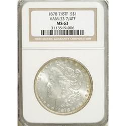 1878 7/8TF $1 Weak MS63 NGC