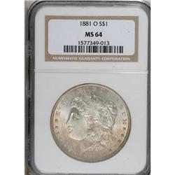 1881-O $1 MS64 NGC