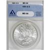 Image 1 : 1881-S $1 MS66 ANACS