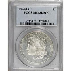 1884-CC $1 Deep Mirror Prooflike MS63 PCGS