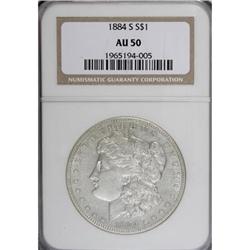 1884-S $1 AU50 NGC