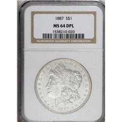 1887 $1 Deep Mirror Prooflike MS64 NGC