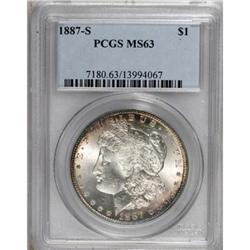 1887-S $1 MS63 PCGS