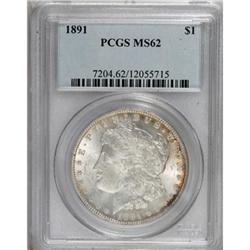 1891 $1 MS62 PCGS