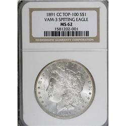 1891-CC $1 MS62 NGC