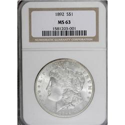 1892 $1 MS63 NGC