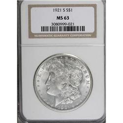 1921-S $1 MS63 NGC