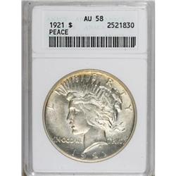 1921 $1 AU58 ANACS