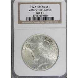 1922 $1 MS61 NGC