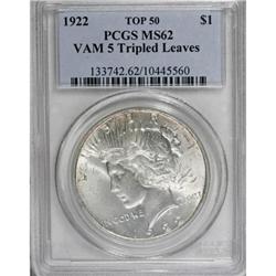 1922 $1 MS62 PCGS