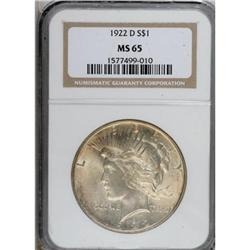1922-D $1 MS65 NGC