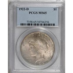 1922-D $1 MS65 PCGS