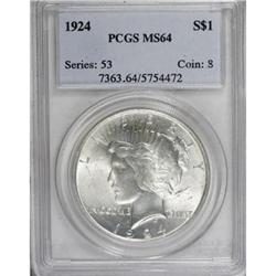 1924 $1 MS64 PCGS No lot.[BR][BR]