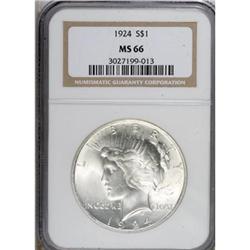1924 $1 MS66 NGC