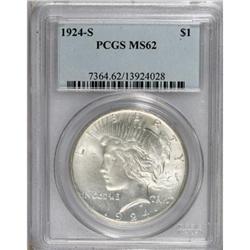 1924-S $1 MS62 PCGS
