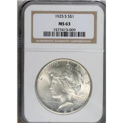 1925-S $1 MS63 NGC