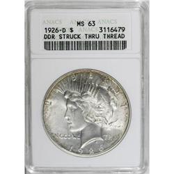 1926-D $1 MS63 ANACS