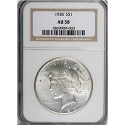1928 $1 AU58 NGC