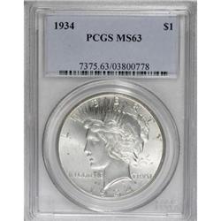 1934 $1 MS63 PCGS