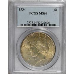 1934 $1 MS64 PCGS
