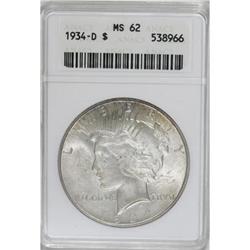 1934-D $1 MS62 ANACS