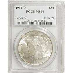 1934-D $1 MS64 PCGS