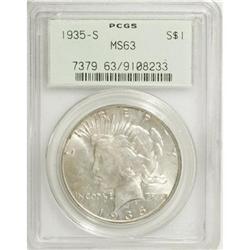 1935-S $1 MS63 PCGS