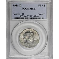 1981-D SBA$ MS67 PCGS