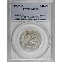1999-D SBA$ MS68 PCGS
