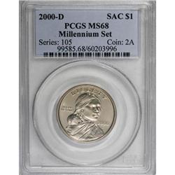 2000-D $1 Sacagawea Millenium MS68 PCGS