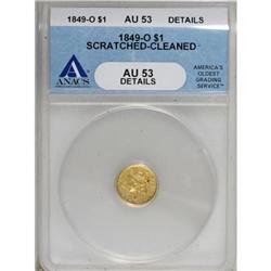 1849-O G$1 AU53 ANACS