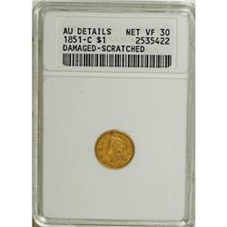1851-C G$1 VF30 ANACS