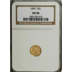 1852 G$1 AU58 NGC