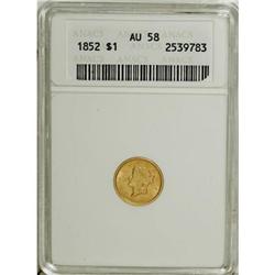 1852 G$1 AU58 ANACS
