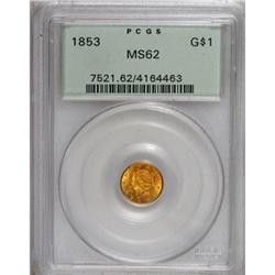 1853 G$1 MS62 PCGS