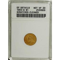 1855-O G$1 VF20 ANACS