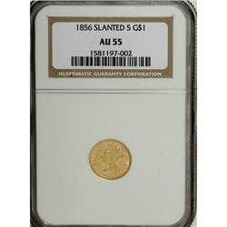 1856 G$1 Slanted 5 AU55 NGC