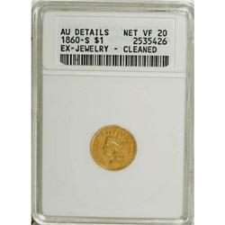 1860-S G$1 VF20 ANACS
